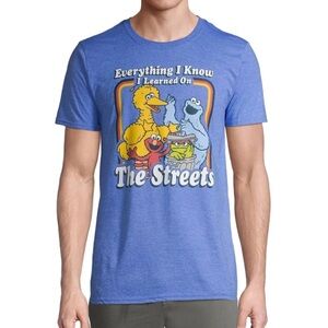 Sesame Street Blue Graphic Tee - Short Sleeve